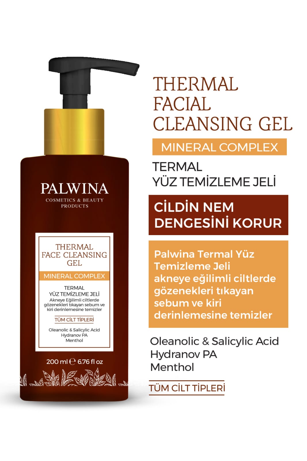Palwina Güneş Kremi Anti Pigmentation & Anti-Aging Yoğun Leke Karşıtı Spf 50+ Güneş Koruyucu Krem & Termal Arındırıcı Nemlendirici Gözenek Sıkılaştırıcı Yüz Temizleme Jeli