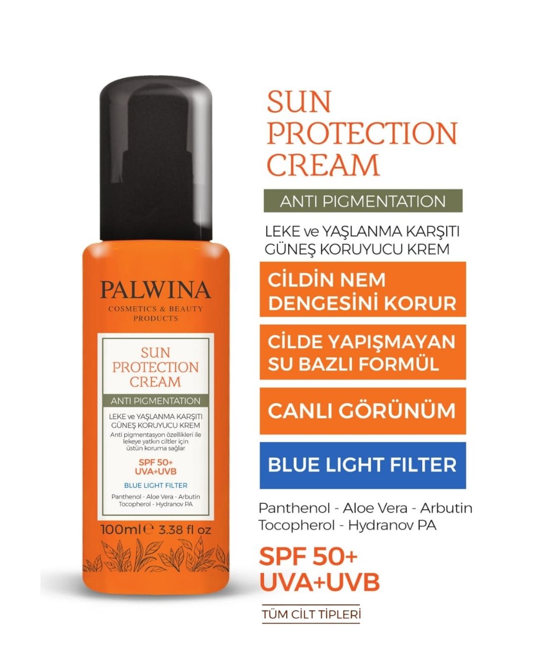 PALWINA Güneş Kremi Anti Pigmentation & Anti-Aging Yoğun Leke Karşıtı SPF 50+ Güneş Koruyucu Krem